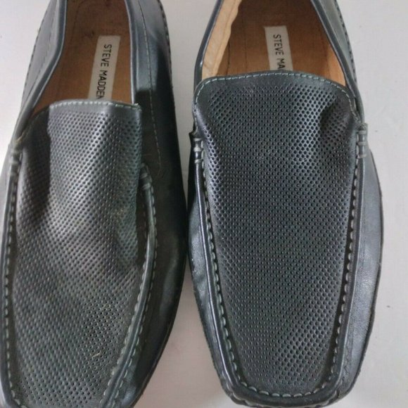 Steve Madden Other - Steve Madden Loafers Black Leather Mens Sz 9.5